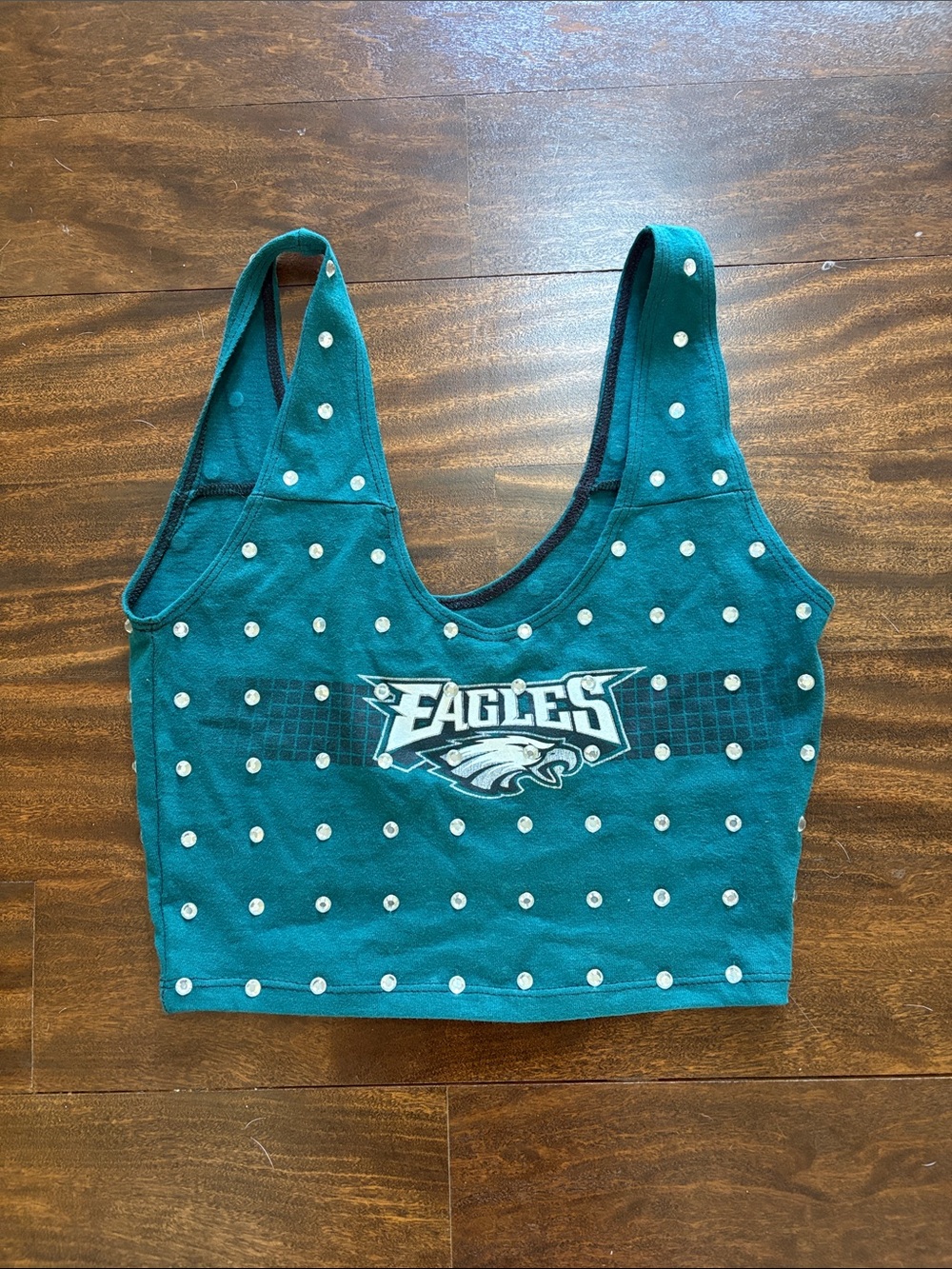 LF Teal Eagles Studded Crop Tank